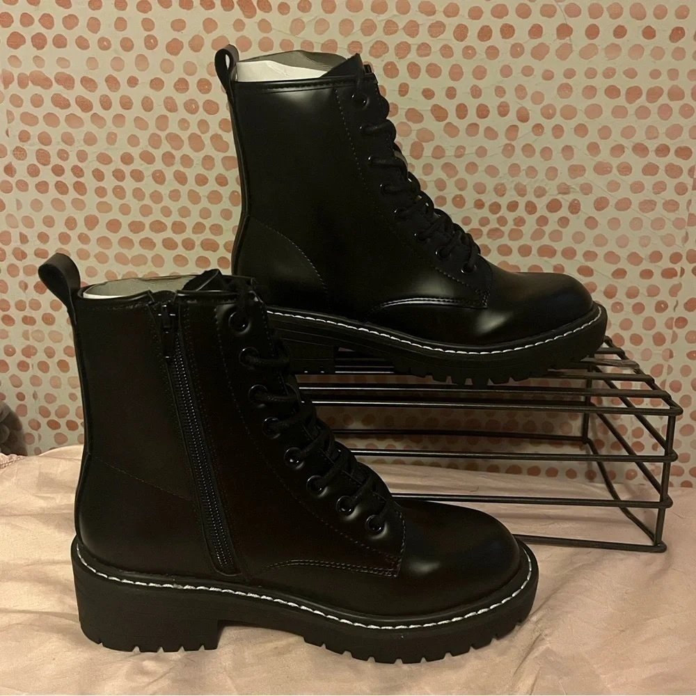 ICHIGO Fashion Lace-up Combat Boots - Picture 3 of 6
